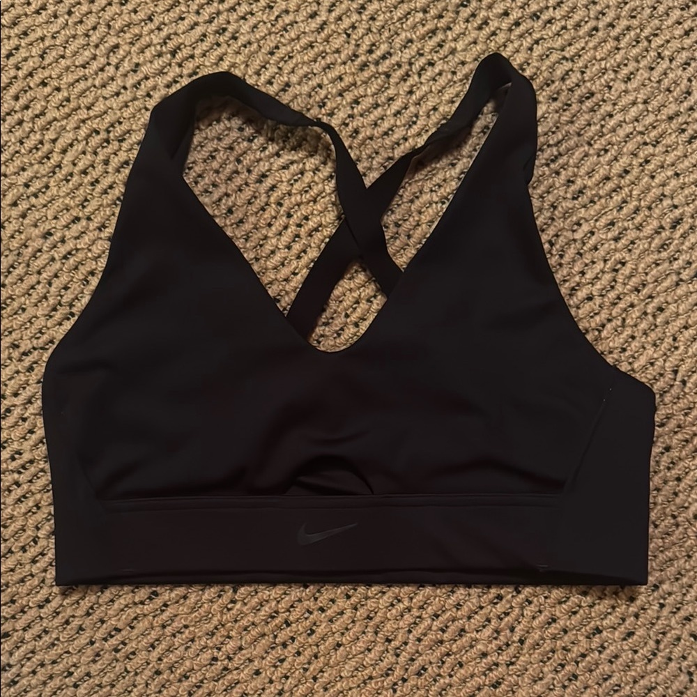 Nike Black Racerback Sports Bra Medium Support